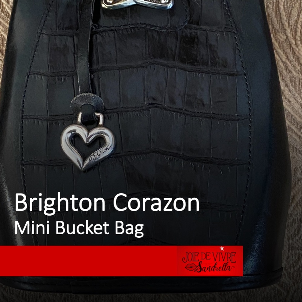 Brighton Corazon Mini Bucket Bag - Black